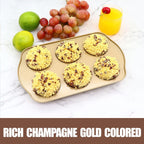 Nonstick 6 Cup Standard Muffin Pan, Cupcake Pan Set, Muffin Tins for Oven, 2 Pack, Gold
