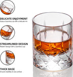 KAMMAK Crystal Whiskey Glasses Set of 2, Handcrafted 2.03oz Old Fashioned Glasses Stemless, Luxury Liquor Glasses, Hand Blown Scotch Cup for Women, Men Barware Gift for Cocktail, Bourbon