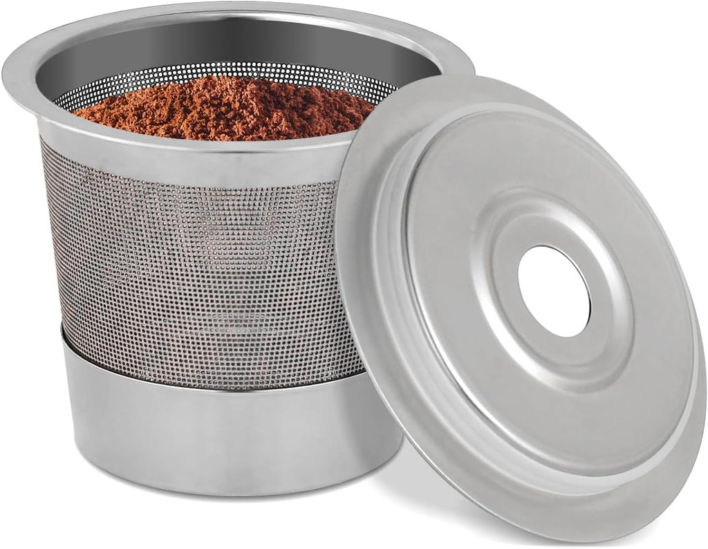 2 Pack Reusable Pods for Ninja Dual Brew Coffee Maker, Stainless Steel Reusable K Pod Permanent K Cups Filters Coffee Accessories Compatible with Ninja CFP101 & Ninja PB051 Coffee Maker