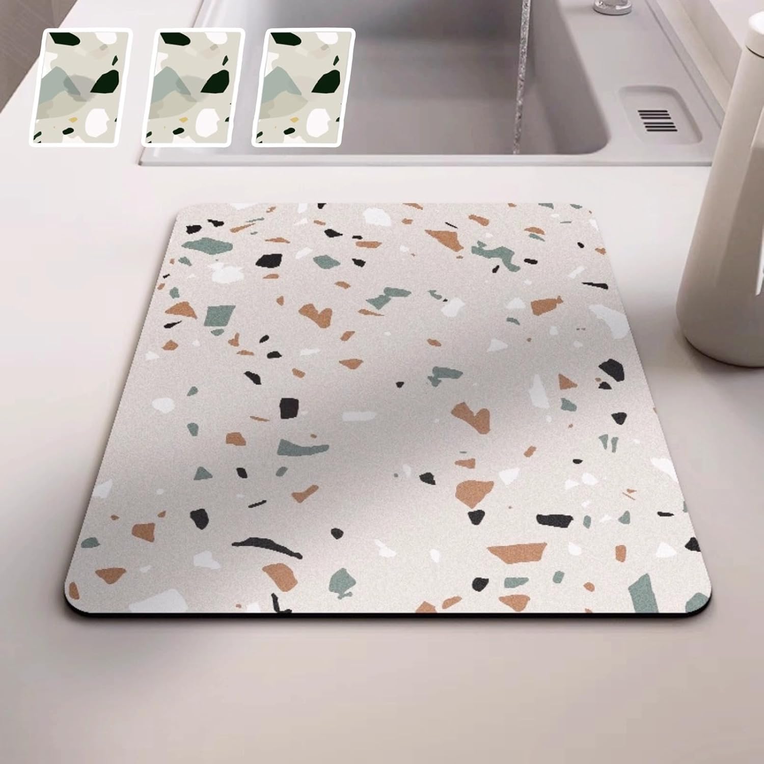 Dish Drying Mat - Absorbent Countertop Mat for Coffee Maker, Expresso Machine, Kitchen Use (05,16''×24'')