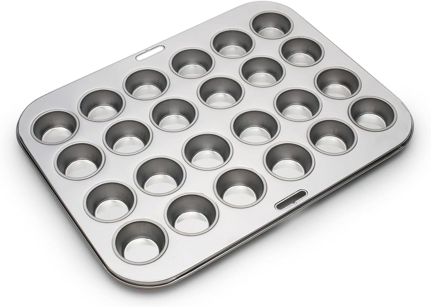 Fox Run Mini Muffin and Cupcake Pan, 24 Mini Cups, Stainless Steel Baking Pan, 10.5 x 13.75 x 1.5 inches,