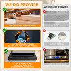 Wood Appliance Sliders with 360' Wheels, Sliding Tray for Coffee Maker & Heavy Kitchen Appliances,Countertop Appliance slider for Kitchen Appliance, Premium Wood Rolling Tray,No Assemble(Deep-Large)