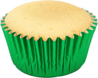 Standard Green Foil Cupcake Liners Muffin Baking Cups for Party and More, 100-Count