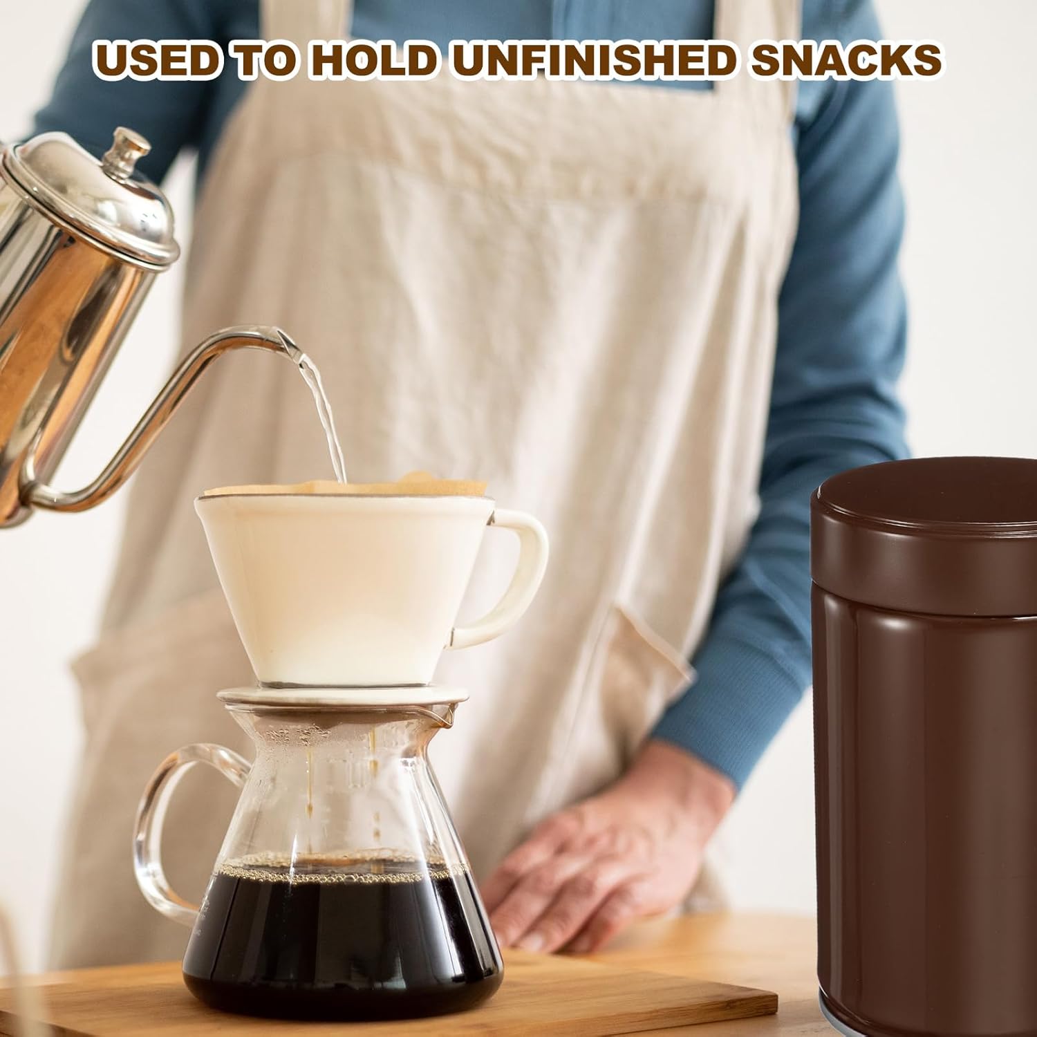 uxcell 2Pcs Round Tea Canisters, 5" x 3" Airtight Metal Tea Containers for Loose Tea, Coffee Beans, Spices - Durable, Compact, and Stylish Storage Tea Tin (Brown)