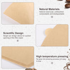 #4 Cone Coffee Filters 8-12 Cups, Disposable Natural Coffee Filters 4 Cone Paper Unbleached 4 Filters Paper Compatible with Ninja, Drip and Pour Over Coffee Maker, 120 Count