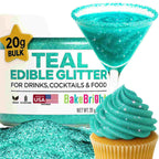 Bulk 20g Light Blue Edible Glitter for Drinks | Premium Edible Glitter for Cakes, Cocktails, Light Blue Cake Decorating Decorations Food Grade, Vegan, Kosher, Halal, Gluten Free - Made in USA
