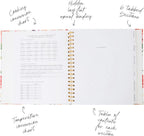 Itsy Belle Studio Make Your Own Cookbook – Blank Recipe Book to Write in Your Own Recipes | Hidden Spiral Bound Personalized Recipe Binder with back pocket & Conversion Charts | Holds 240 Recipes