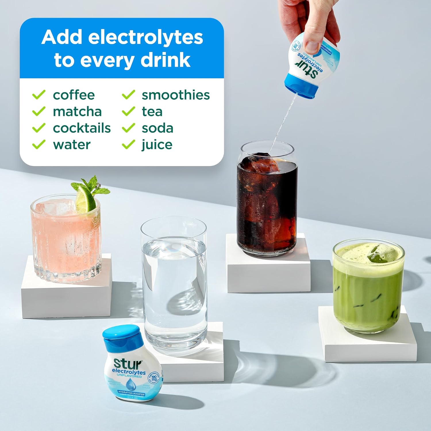Stur Electrolyte Drops | Trace Minerals for Instant Hydration | No Sugar, No Sweeteners | Zero Calories | Unflavored Liquid Water Enhancer | Vegan & Keto Friendly | 5 Bottles (Makes 160 Drinks)