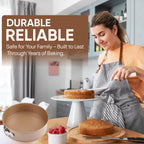 Good Dee's Circle Springform Cake Pan 9” - Non Stick Ceramic Coating - Free From Forever Chemicals - Perfect for Birthday Cakes, Tartes, & More - Cream