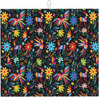 Mexican Folk Art Otomi Dish Drying Mats for Kitchen Counter, Absorbent Microfiber Washable Drying Pad, Decorative Cute Kitchen Mat for Sink & Dining Area, Gifts for Christmas, Home Decor, 16x18 inch
