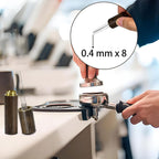 Espresso Stirrer 5 Needles 0.4mm WDT Distribution Tools for Barista, Natural Wood Handle and Stand, Espresso Distribution Tools for Home Kitchen Cafe