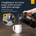 ESPRO - P3 French Press Coffee Maker – Patented Double Microfilter for Sludge and Grit Free Coffee, Black, 18 oz