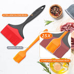 Large Silicone Basting Pastry Brush - Silicone Basting Brush for Grilling,Heat Resistant Brushes Spread Oil Butter Sauce for Cooking Baking BBQ,3.95inch Extra Wide Grill Basting Brush（Red 2）