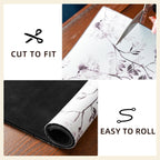 Dish Drying Mat Diatomaceous Earth Soft Coffee Mat, Silicone Dish Drying Mat for Kitchen Counter or Sink for Kitchen Bathroom Coffee Bar (Inked Flower, 16 x 24 Inches)