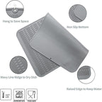 Silicone Dish Drying Mat for Multiple Usage,Easy clean,Eco-friendly,Heat-resistant Silicone Mat for Kitchen Counter or Sink,Refrigerator or Drawer Liner Grey 4XL 32 inches x 18 inches
