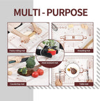 Silicone Baking Mat, Extra Thick Dough Rolling Pad with Measurements and Edge Heightening, Non-stick Food Grade Silicone Pastry Mat for Pastry, Bread, Cookies (Transparent, 16"L x 24"W)