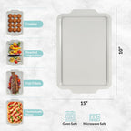 Boxiki Kitchen Nonstick Ceramic Jelly Roll Pan, 15 x 10 Inches - PTFE & PFOA Free Baking Pan Perfect for Every Kitchen - Multipurpose Cookie Sheet for Baking, Roasting, and More