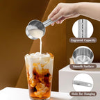 8Pcs Stainless Steel Measuring Cup, 1/4 Cup (60ml, 2oz) Metal Measuring Cup, Small Measuring Scoops Coffee Scoop with Comfortable Hand for Kitchen Cooking Baking