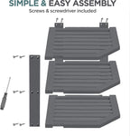 Cabinet Organizer Shelf - Bamboo Corner Rack for Kitchen Counter, Cabinet Space Saver for Plates, Dishes, Bowls, Bread Pantry, Bathroom Storage or Countertop Stand, Grey