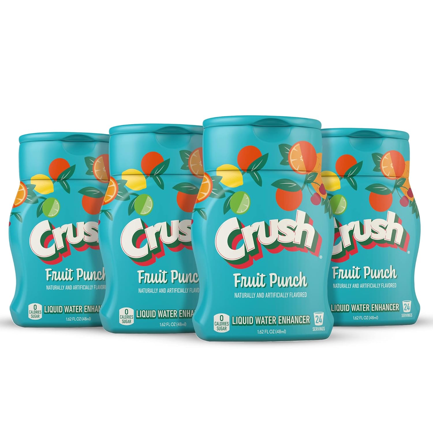 Crush, Fruit Punch, Liquid Water Enhancer – New, Better Taste (4 Bottles, Makes 96 Flavored Water Drinks) 1.62 Fl Oz (Pack of 1)