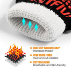 BBQ Gloves, Oven Gloves, 1472°F Extreme Heat Resistant Barbecue Gloves, Silicone Non-Slip Oven Mitts, Kitchen Gloves for Cooking, Grilling, and Baking (Red)