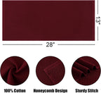 Kitinjoy 100% Cotton Waffle Weave Kitchen Towels, 4-Pack Super Soft and Absorbent Dish Towels for Drying Dishes, Kitchen Hand Towels, 13 in x 28 in, Burgundy