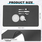 uxcell Silicone Mats for Kitchen Counter, 35.4" x 23.6" Non-Slip Countertop Protector Mat Heat Resistant Coffee Mat Waterproof Table Placemat, Dark Gray