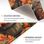 Fall Pumpkin Dish Drying Mat for Kitchen Counter Autumn Pumpkin Dish Mats for Drying 16x18 Inch Kitchen Decor Reversible Absorbent Microfiber Fall Thanksgiving Dishes Pad for Coffee Bar Accessories