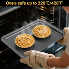 EUSOAR Disposable Ramekins, 50pcs 10oz/275ml Muffins Liners Aluminum Foil Baking Cups with Lids, Round Cake Pans Cheesecake Container Flan Pie Tart Brownie Holders for Bakery Wedding Birthday Party