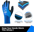 Waterproof Winter Work Gloves for Men and Women, Touchscreen, Freezer Gloves, Thermal Insulated, for Cold Weather