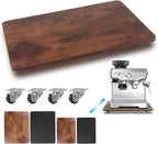 360° Appliance Slider Sliding Tray, Coffee Maker Rolling Tray for Counter Under Cabinet Coffee Pot Mat for Espresso Machine, Toaster, Air Fryer, Quiet Wheels, Brown (Large 15.7"×13")