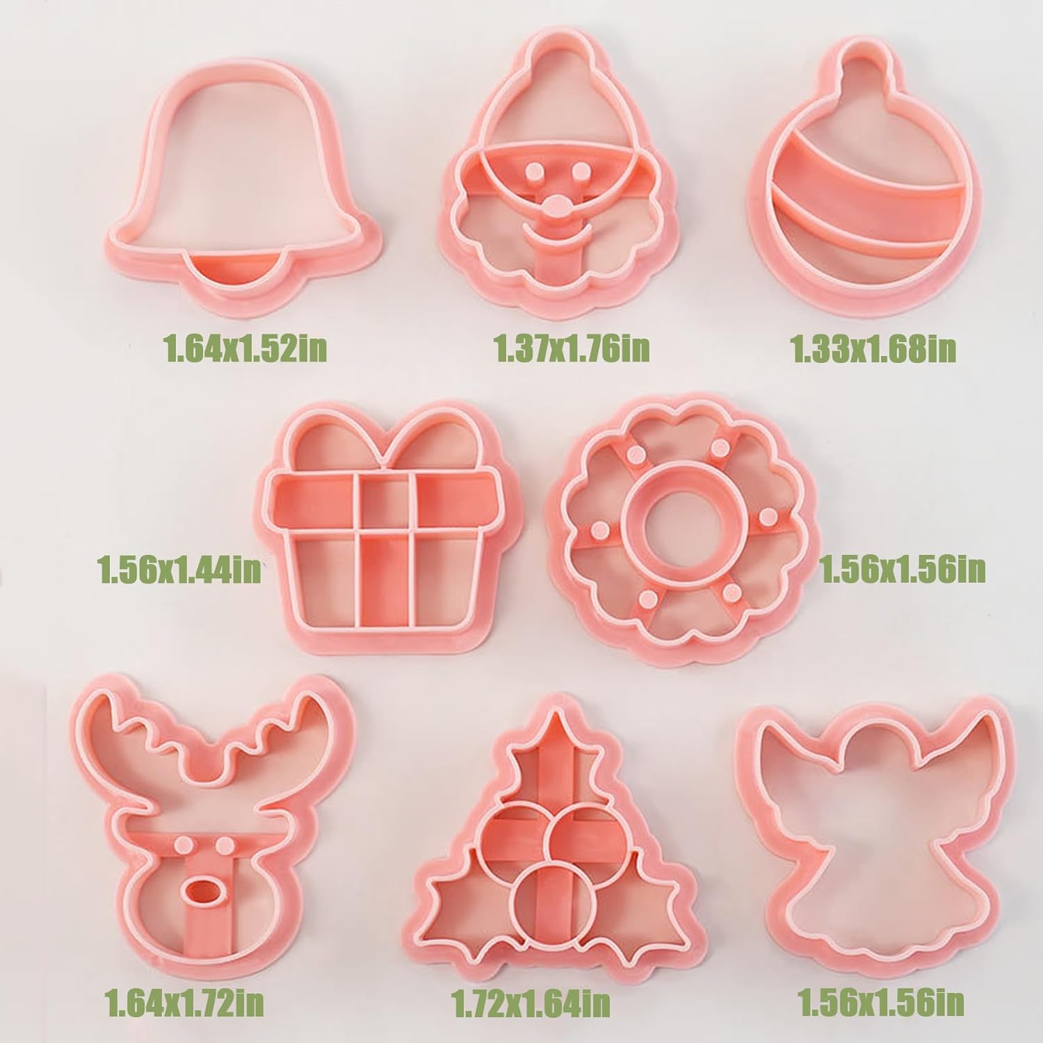 8Pcs Christmas Cookie Cutters, 3D Cookie Cutter Set, Snowman Deer Gift Cutters Cake Baking Fondant Embosser Stamps Christmas Party DIY Cake Decorating Tools