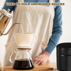 uxcell 2Pcs Round Tea Canisters, 3" x 3" Airtight Metal Tea Containers for Loose Tea, Coffee Beans, Spices - Durable, Compact, and Stylish Storage Tea Tin (Black)