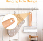 Pizza Dough Docker, Professional Dough Roller with Stainless Steel Spikes Wood Handle, Sturdy Pizza Docking Tool for Home & Commercial Kitchen, Time-Saver for Making Pizza Pie Pastry Bread