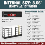 Wican Vertical Stance Bathroom Napkin Holder Takes Up Less Space for Small Guest Bathroom Oak and Iron Towel Tray for Powder Room Table Wooden Basket for Disposable Paper Hand Towels Matte Black