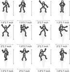 Dancing Skeleton Halloween Cupcake Toppers 48PCS Black Skull Party Cake Decorations Skeleton Cupcake Picks Halloween Birthday Party Decorations for Horror Theme Party Baby Shower Supplies