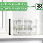 BTaT- Stackable Insulated Coffee Mugs, Glass Tea Mugs, Set of 4 (12 oz, 350 ml), Double Wall Glass Coffee Cups, Tea Cups, Latte Cups, Beer Glasses, Latte Mug