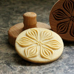 Wood Cookie Stamp, 2.5 Inch (Flower Petals CS-002)