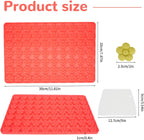 1 Pcs 70 Cavities Flower Chocolate Silicone Mold, Small Plum Blossom Shaped Molds for Candy, Gummy, Cookie, Edible Flowers Cake Decorating with Scraper