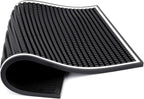 Jucoan 3 Pack Rubber Bar Mat for Countertop 18 x 12 Inch, 0.4 Inch Thicken Rubber Bar Service Mat, Non Slip Cocktail Drink Spill Mats for Bartender Bar Home, Dish Drying Mat for Kitchen