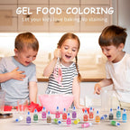 Gel Food Coloring Cake Decorating Set - Jelife 20 Colors Gel Based Flavorless Edible Food Color Dye Vibrant Concentrated Neon Icing Colors for Kids Baking Macaron Frosting Fondant Cookie (6ml/Bottles)