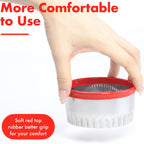 3Pcs Large Biscuit Cutter 3", 4", 5", Fluted Round Cookie Cutters for Baking, Sandwiches Cutter, Scone Cutter, Coated with Soft PVC for Protection