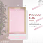 MAONAME Pink Serving Tray Set of 2, Plastic Decorative Trays with Handles, Rectangular Coffee Table Tray for Ottoman, Nesting Trays for Living Room, Bedroom