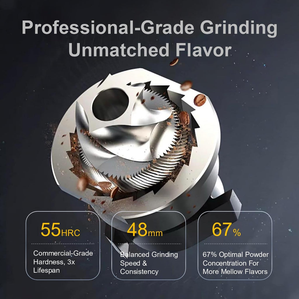 Coffee Grinder, Viesimple Gen 4, Single Dose Burr Coffee Grinders with Magnetic Dosing Cup, Electric Coffee Bean Grinder with Anti-Static Design, Espresso Grinder Compact & Quiet for Home Use Black