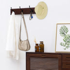 IBosins 30 Pack Heavy Duty Dual Coat Hooks Wall Mounted with 60 Screws Retro Double Hooks Utility Black Hooks for Coat, Scarf, Bag, Towel, Key, Cap, Cup, Hat