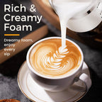 Milk Frother and Steamer, 6 in 1 Milk Steamer and Milk Warmer, 17oz Auto Shut Off Electric Frother with Touch Screen, Hot/Cold Foam Maker for Coffee, Latte, Cappuccino, Hot Chocolate