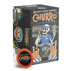 Bones Coffee Company Churro Flavored Coffee Pods, Low Acid Medium Roast Single-Serve Bones Cups, Compatible with 1.0 & 2.0 K-Cups Brewers Coffee Maker, 12 Count