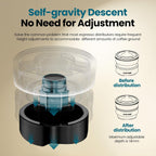 MHW-3BOMBER 51mm Coffee Distributor, Gravity Espresso Distribution Tool with Adaptive Height for Barista, Coffee Leveler for 51mm Portafilter, Black, Astra Distributor, T7019-OS