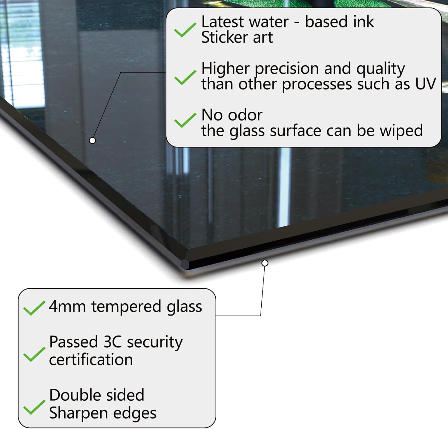 DAIFURONGE Spice Tempered Glass Backsplash For Kitchen Behind Stove,Stove Backsplash Top Cover,Easy to Clean Glass Splashback, Sink Cover Splash Guard,Home Kitchen Wall Decor (30"x14"(76.2x35.56cm))