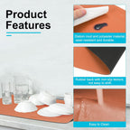 uxcell Silicone Mats for Kitchen Counter, 15.7" x 11.8" Non-Slip Countertop Protector Mat Heat Resistant Coffee Mat Waterproof Table Placemat, Orange